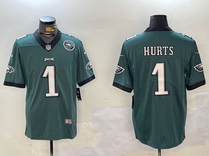 Men Philadelphia Eagles #1 Hurts Green Second generation 2024 Nike Limited NFL Jersey style 3->philadelphia eagles->NFL Jersey